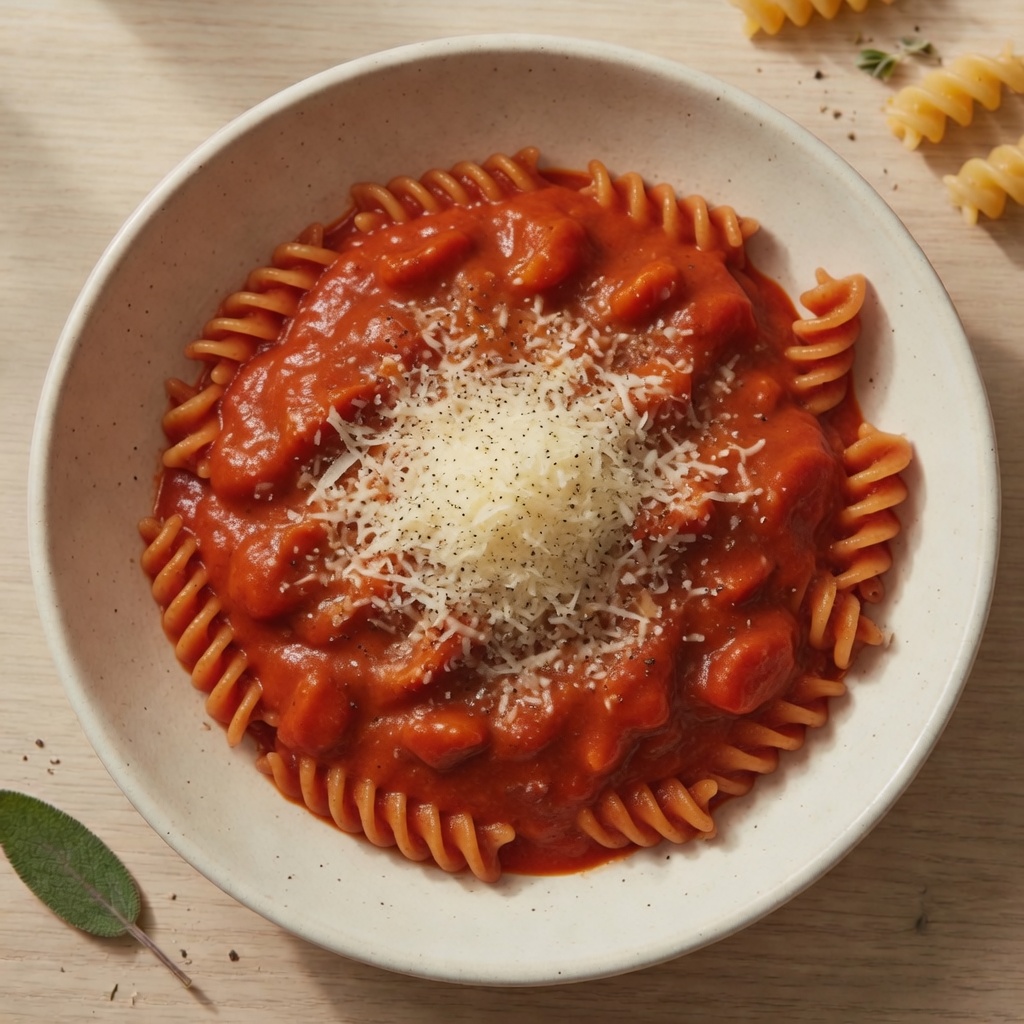 Hidden-veggie tomato pasta